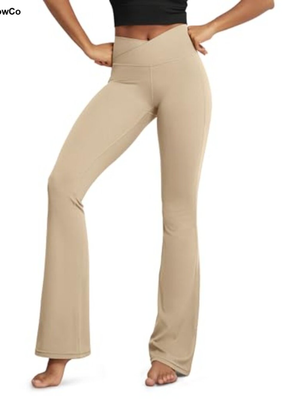 Women's Crossover Flare Leggings Buttery Soft High Waist Bootcut Yoga Pants